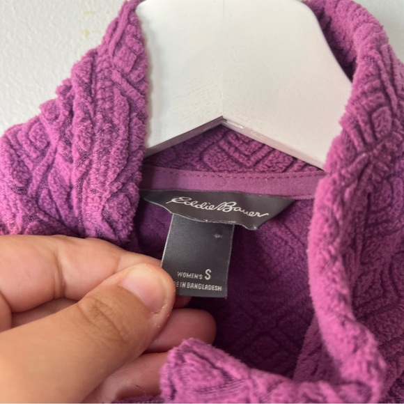Eddie Bauer Lightweight Quarter Zip Fleece Pink Small - Picture 3 of 9